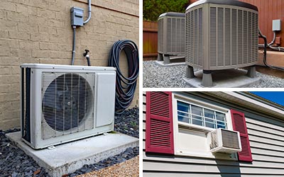 Collage of different types of AC