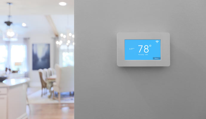 Installed smart thermostat