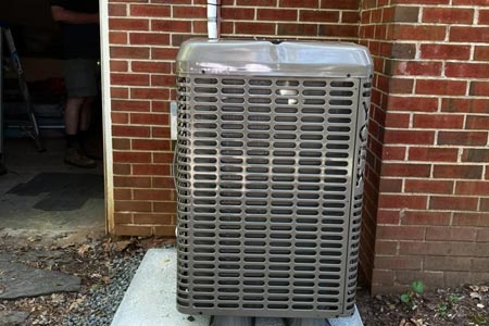 air conditioner unit outside the house