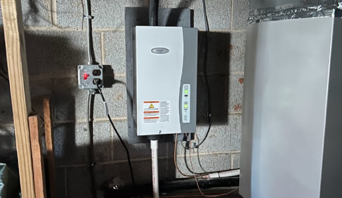 an installed water heater